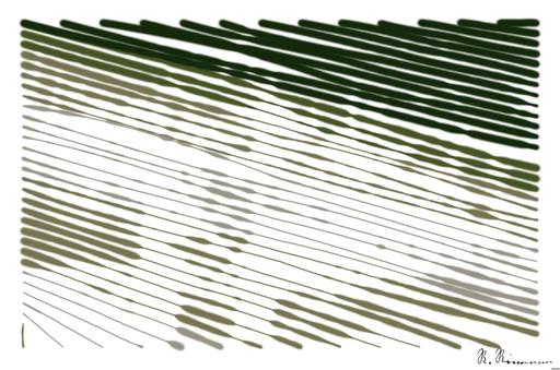 Drawn by bot dGe7tU5AG4E5uLPzwCYnzr; art-linewidth; tiger lying on green grass during daytime AI art
