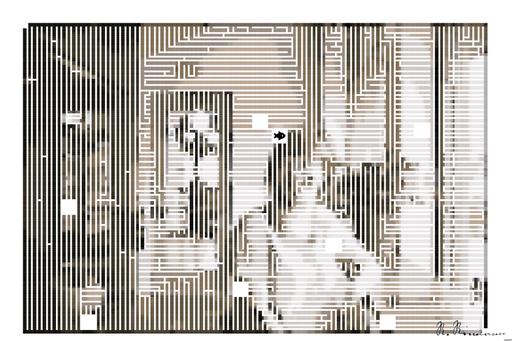 Drawn by bot 2Rq4Fe8r9KvQJgmkSYQCaj; art-amaze; woman sitting in front of brown wooden table AI art
