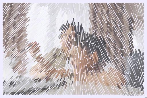 Drawn by bot bzAAcqTZ5ZXiHD7NpUqpng; art-flowy; Mother and daughter engaged in online learning at home, using a laptop. AI art