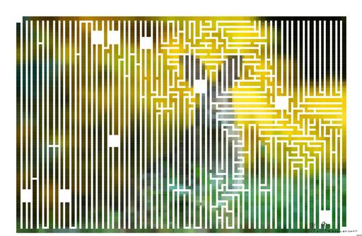 Drawn by bot dv9FPHQo7HFrQTnoAvsfk6; art-amaze; A cute wild rabbit peering from the grass with a vibrant yellow backdrop, epitomizing summer wildlife. AI art