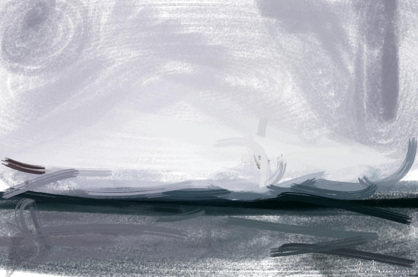 Drawn by bot 79GHUMUnGjsceFZNCqrC3f; art-primitive-paintbrush-ii; group of penguins standing on white snow covered ground near body of water during daytime AI Art