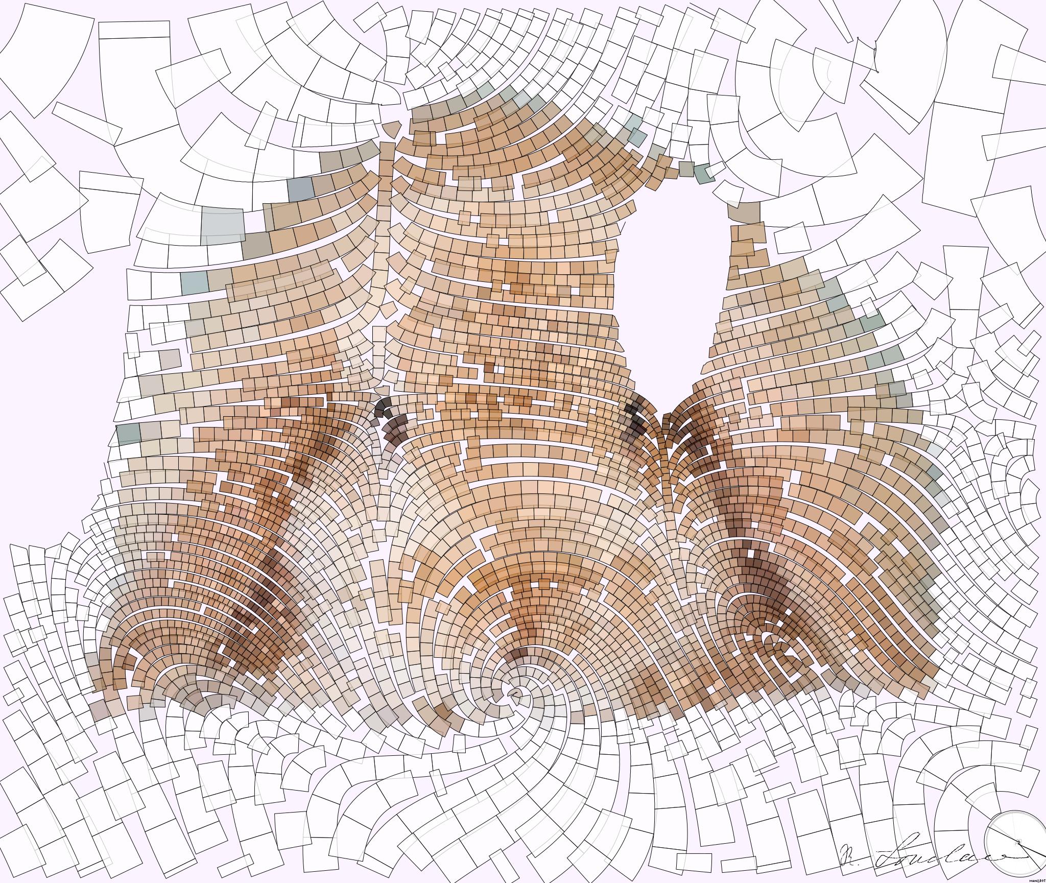 Drawn by bot UtMqg6LgDicMNWyKmvuCxg; art-flowy; brown rabbit on white textile AI Art