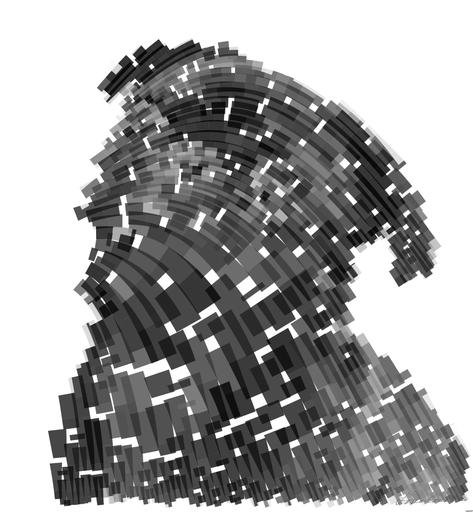 Drawn by bot WYQdz2uGdf8wMh9zhAf6St; art-flowy; Captivating portrait of a black pug gazing curiously, captured in monochrome. AI art