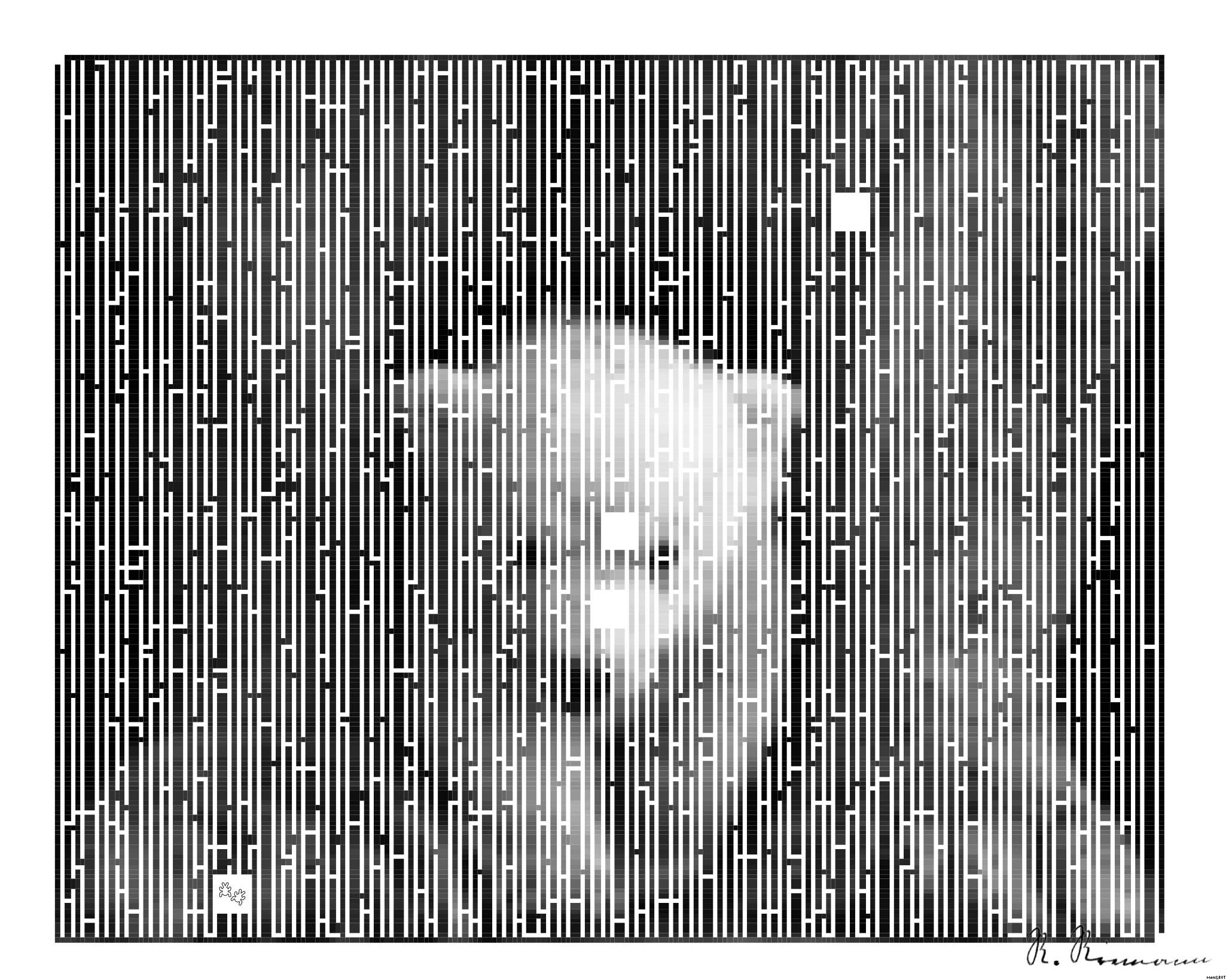 Drawn by bot DyLHs8ac6yxwV2G8vufczL; art-amaze; Black and white portrait of a polar bear cub sheltered between its mother's paws. AI Art