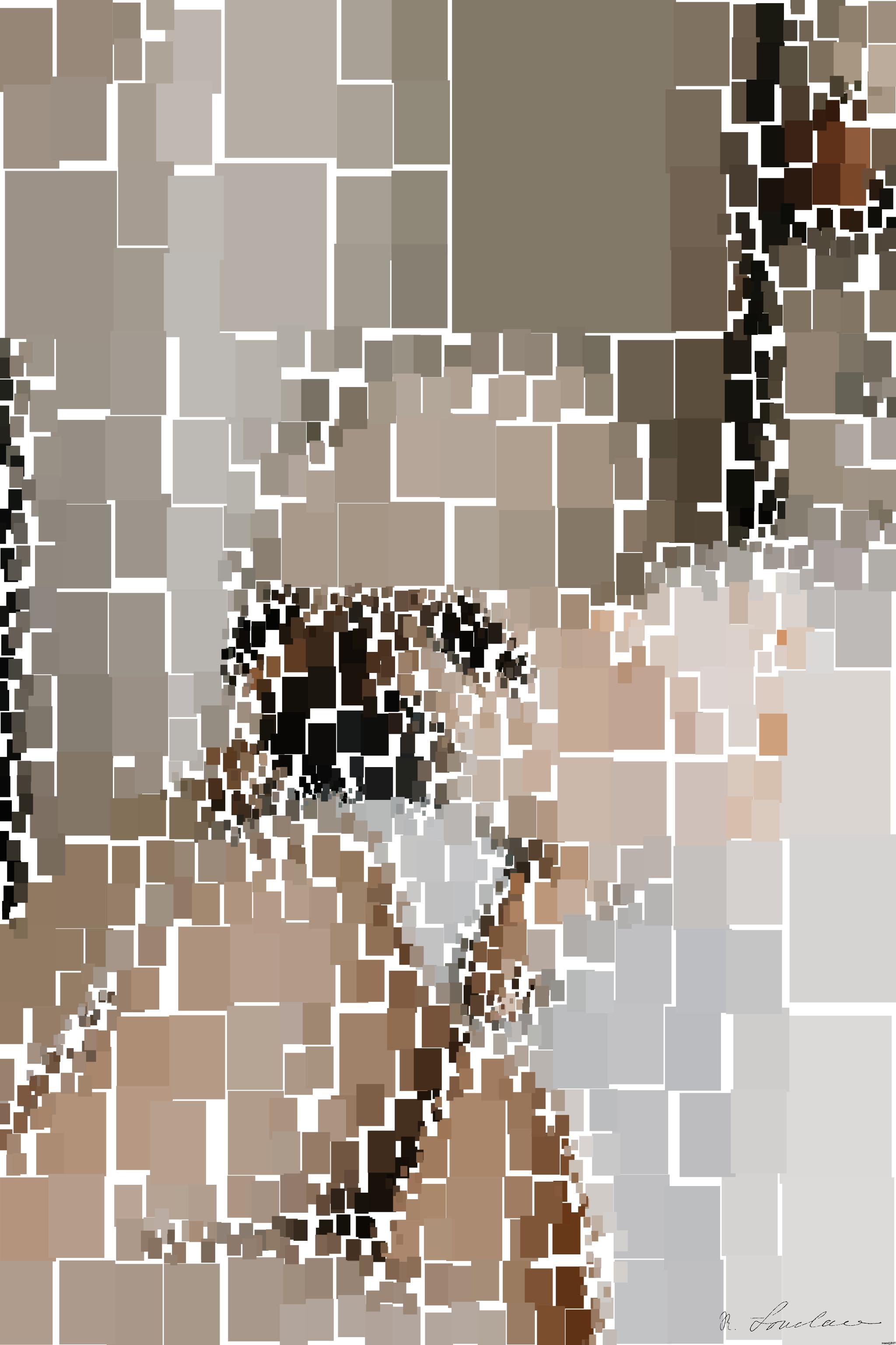 Drawn by bot iHesZ25MAHyr5DcpeKNpDj; art-quadrangle; fawn pug lying on gray blanket AI Art