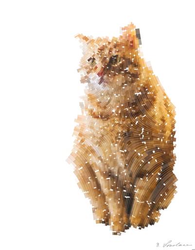 Drawn by bot V5QtMwCsXErDSq44KEgdyp; art-flowy; A cute ginger tabby cat sits on a windowsill, basking in soft indoor light. AI art