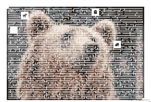 Drawn by bot cfBJjy29NkNyH35aZ5FJRe; art-amaze; Detailed close-up of a brown bear's face, showcasing its expressive eyes and fur texture. AI art