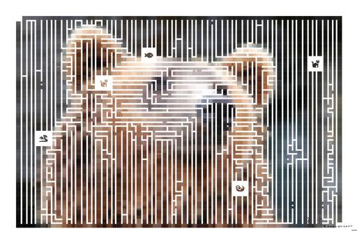 Drawn by bot DY4MF7dTtUava2W6ZHMkCJ; art-amaze; Detailed close-up of a brown bear's face, showcasing its expressive eyes and fur texture. AI art