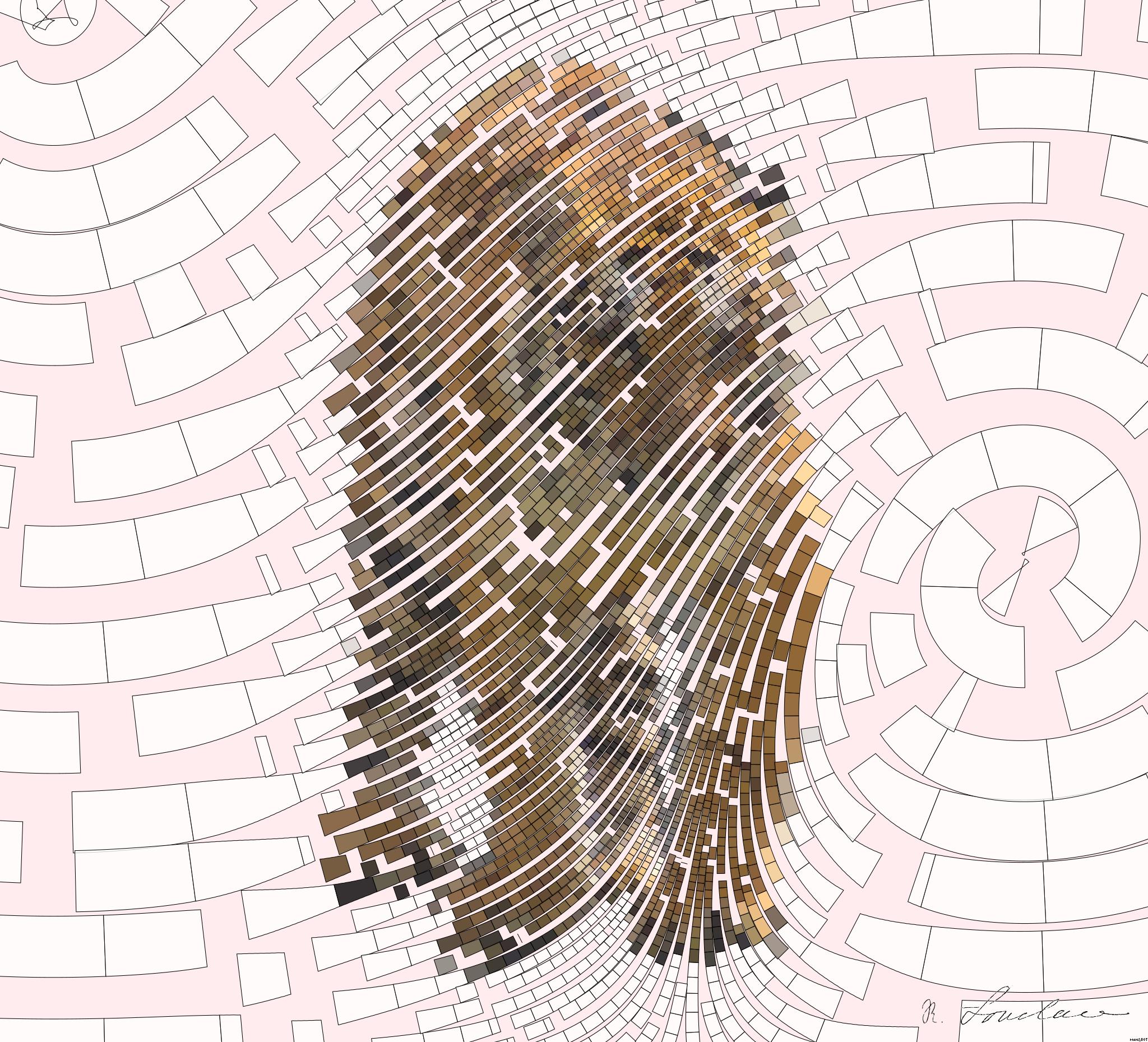 Drawn by bot 5jCiHMAFetvRGBUPhHcfhJ; art-flowy; tiger on brown wooden log AI Art