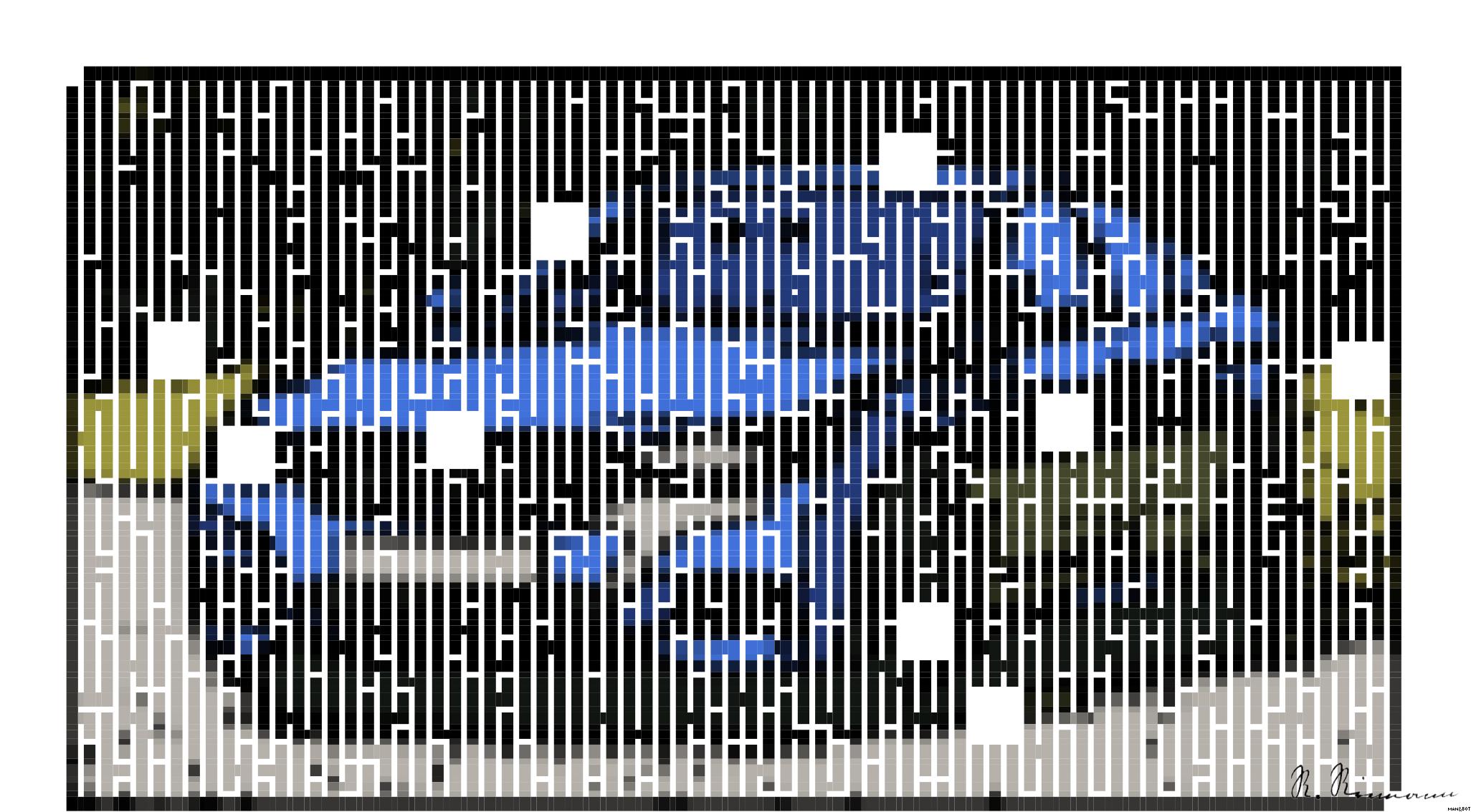 Drawn by bot BZ8WEcfFiMVwGUsPoXGXdx; art-amaze; Modern blue luxury car parked by a scenic roadside on a sunny day. Stylish design. AI Art