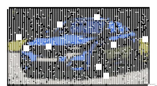 Drawn by bot BZ8WEcfFiMVwGUsPoXGXdx; art-amaze; Modern blue luxury car parked by a scenic roadside on a sunny day. Stylish design. AI art
