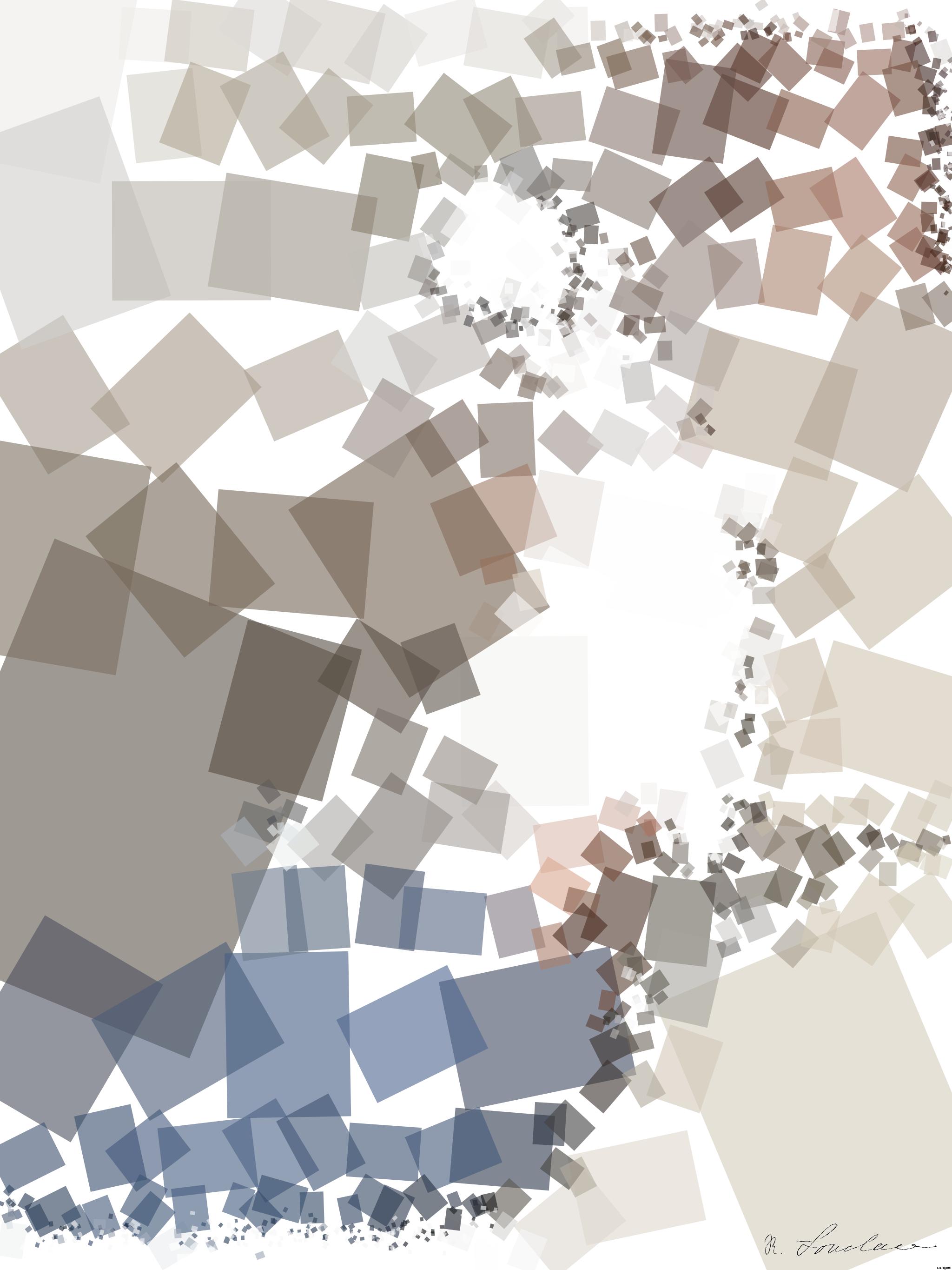 Drawn by bot 5np6jWV3onLvvWCxdgcgdZ; art-quadrangle; Top view of unrecognizable female in sweater sitting with cute rabbit during holiday on crumpled textile with Christmas baubles and tinsel AI Art