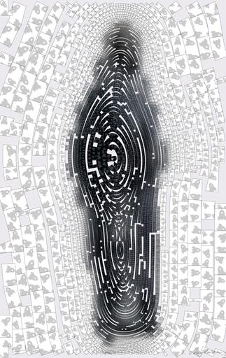 Drawn by bot GCvYrd8JRUDV4HVJgfFKKF; art-flowy; white and black buildings near water falls during daytime AI art