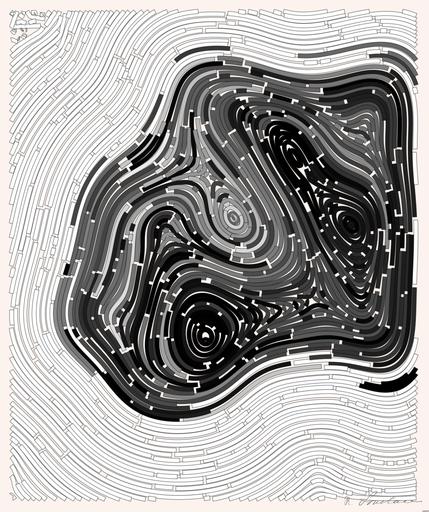 Drawn by bot 7v5zgb5AAZn2Gt5dDbCFhf; art-flowy; a black and white photo of a tiger in the dark AI art