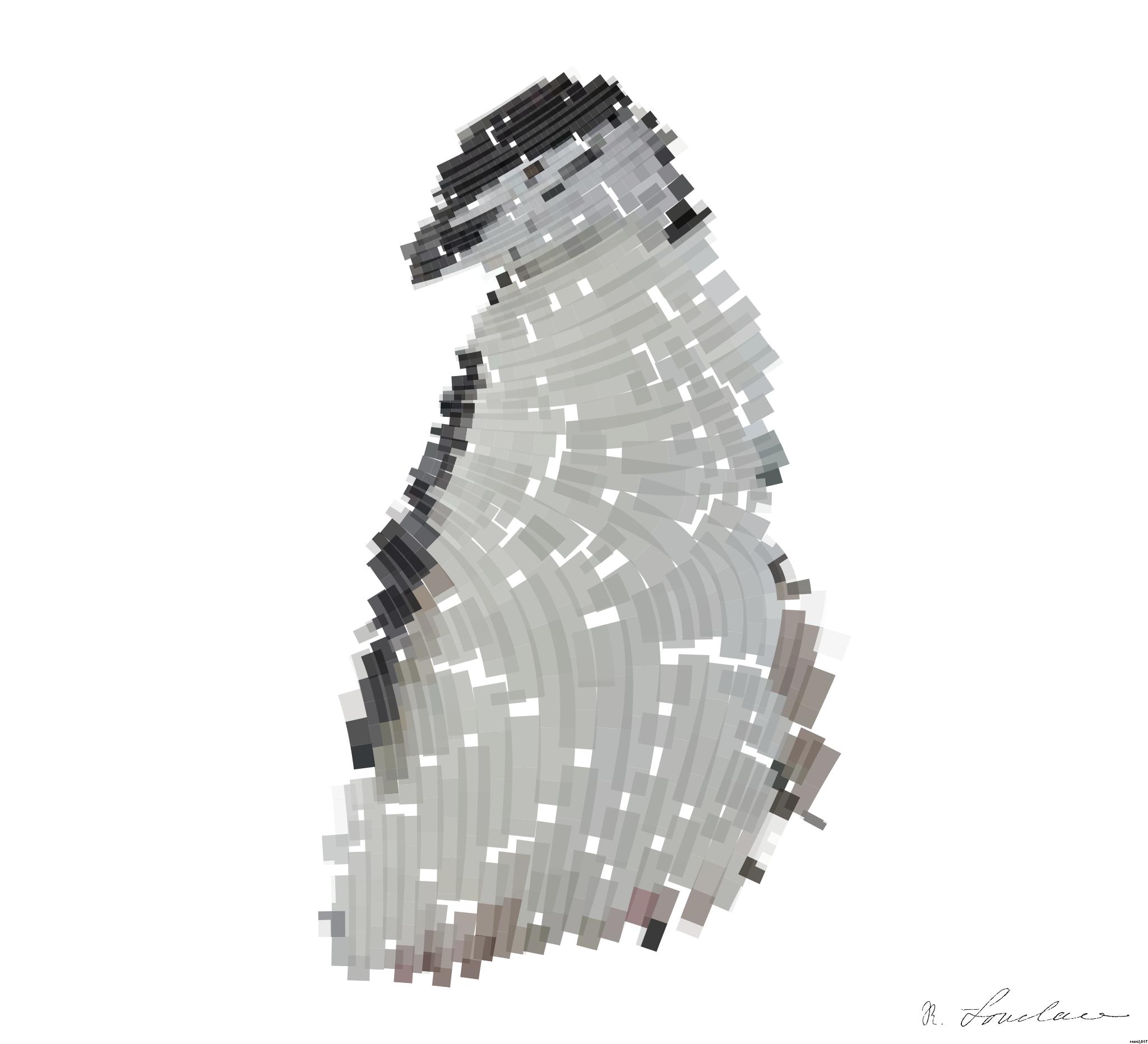 Drawn by bot QcfBhWANwGjSD8PjK4JHW7; art-flowy; A Chinstrap penguin stands on a snow-covered rocky terrain in Antarctica, showcasing its natural habitat. AI Art