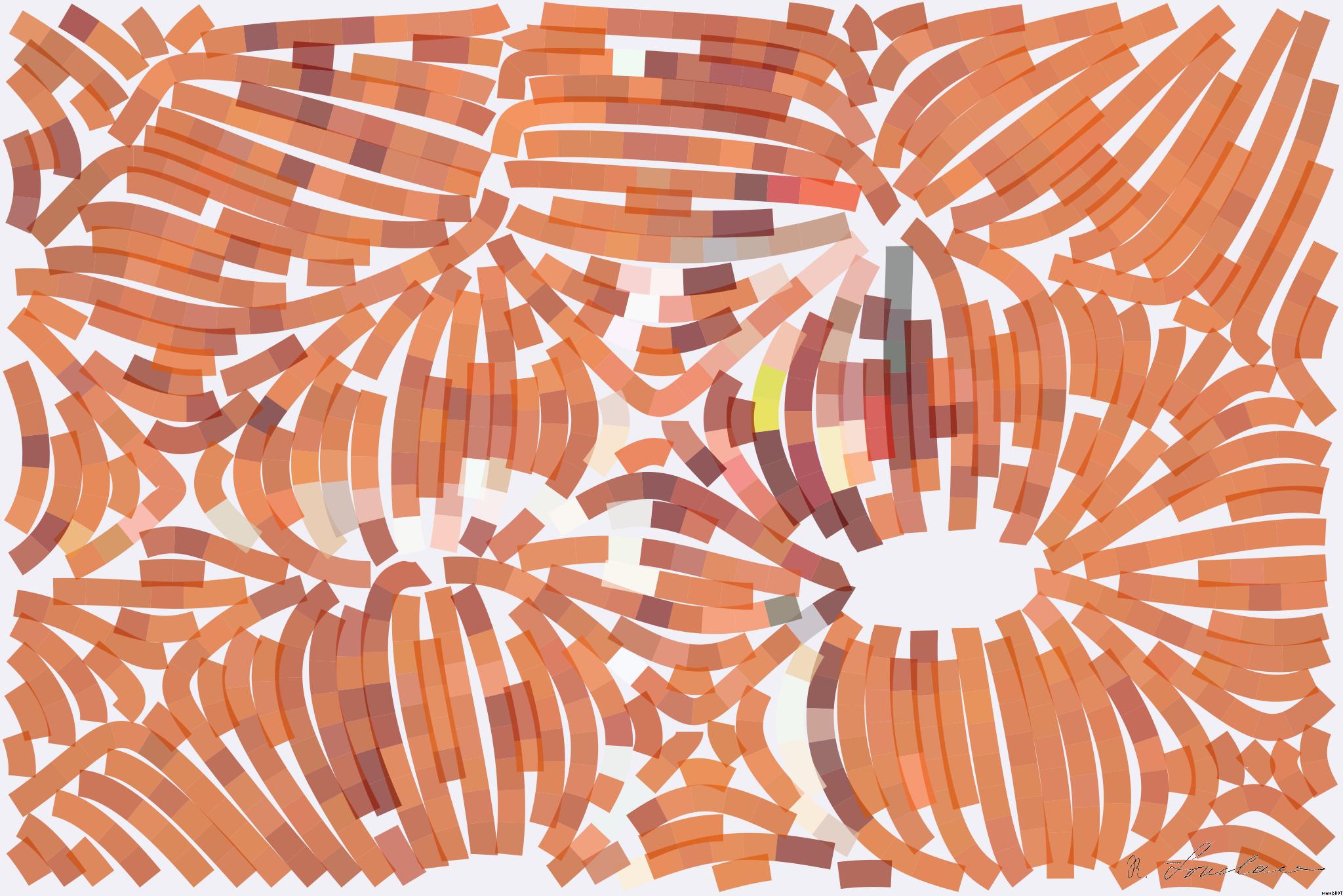 Drawn by bot YfXSfxcRyiE3T2qBsgNui3; art-flowy; Tennis racket and ball on red clay court, ideal for sports-themed content. AI Art