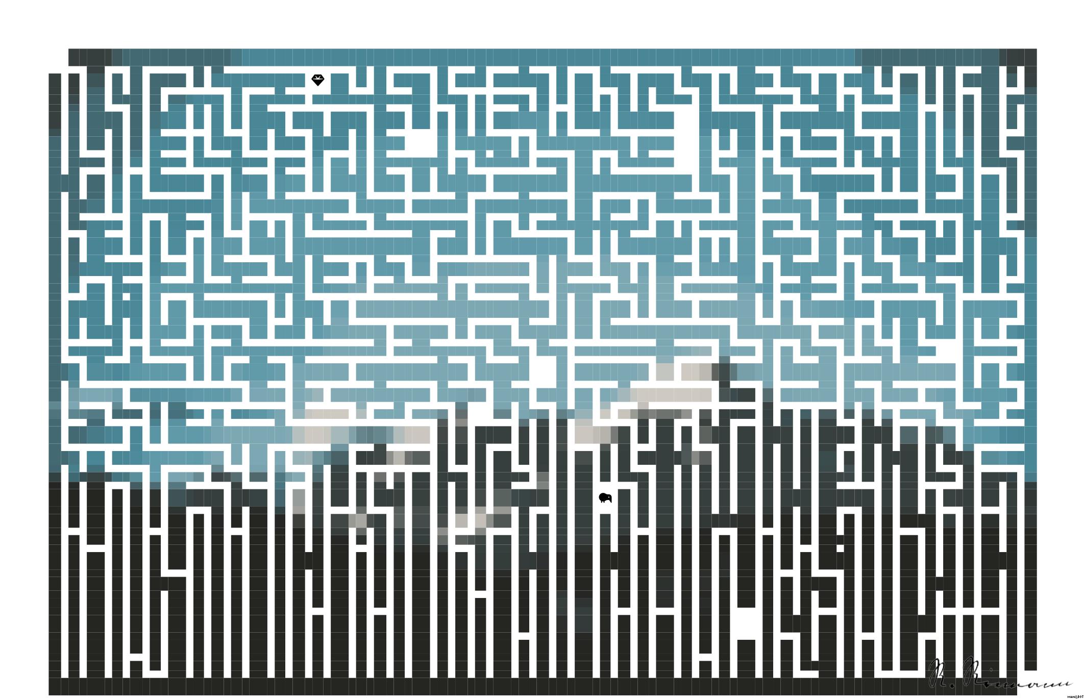 Drawn by bot 5s429s3MkXAnrSHkoUT2wB; art-amaze; Stunning view of snow-capped mountains against a blue sky, perfect for nature lovers. AI Art