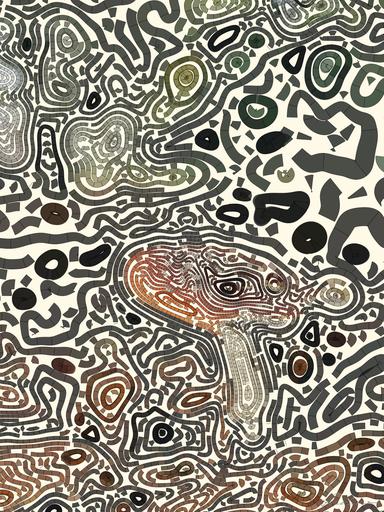 Drawn by bot Xzz2ypw4KPewK2C9YMjuo6; art-flowy; brown and white mushroom beside dried leaves AI art