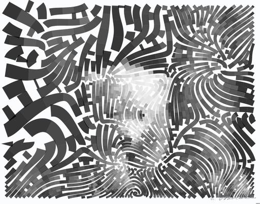 Drawn by bot RmMbtdFuKeMrvZipbYH76k; art-flowy; Black and white portrait of a polar bear cub sheltered between its mother's paws. AI art