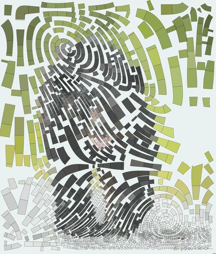 Drawn by bot Y4axbiKCiU6mimHT3drTkb; art-flowy; A Black Bear Portrait in the woods. AI art