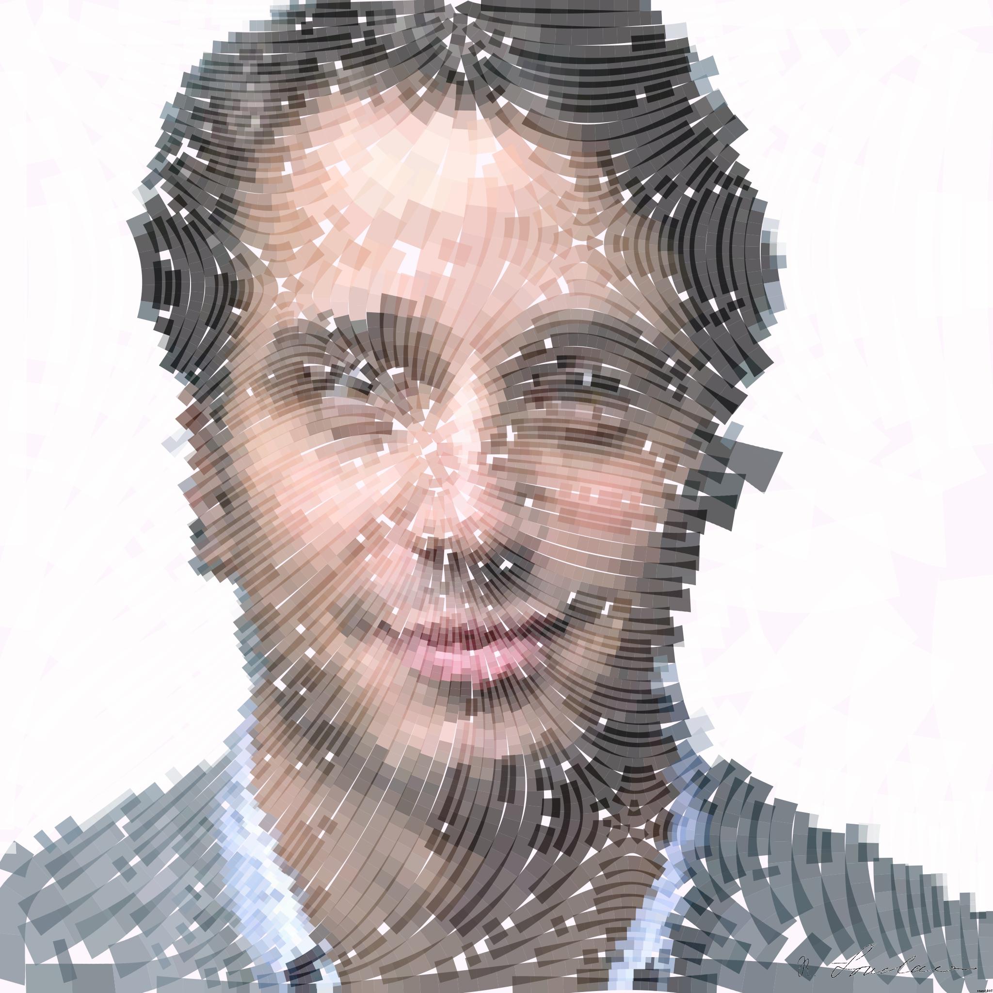 Drawn by bot EE3YfcUmDuLM33TmDNpRdz; art-flowy; man wearing Henley top portrait AI Art
