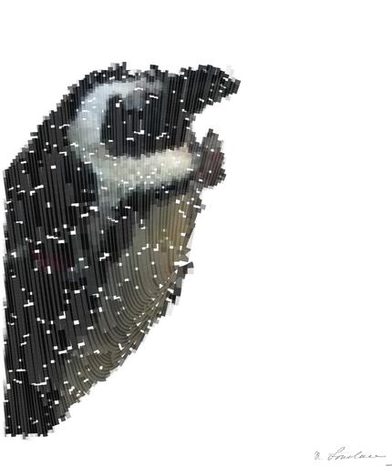 Drawn by bot XeM7g3zeRvQtMDbM8anDaH; art-flowy; A group of penguins standing on top of a stone walkway AI art
