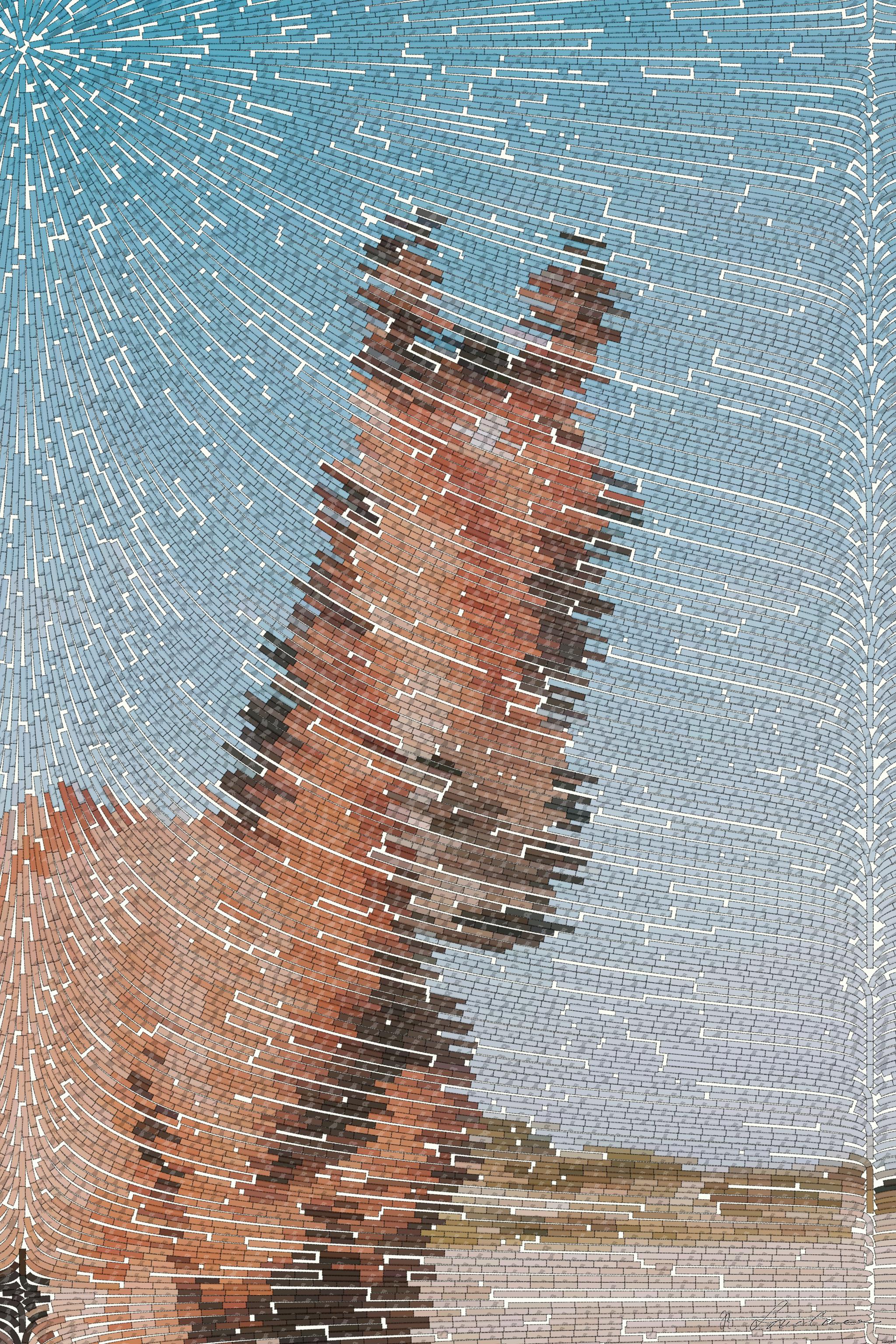 Drawn by bot B8uMeaqkCZn4iGCSR2cfyv; art-flowy; brown horse close-up photography AI Art