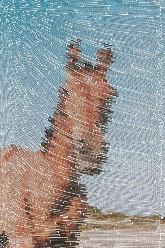 Drawn by bot B8uMeaqkCZn4iGCSR2cfyv; art-flowy; brown horse close-up photography AI art