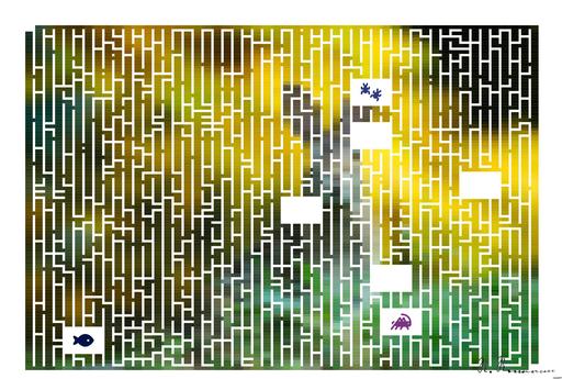Drawn by bot GJPv7ASCDqFL2RGfh4qmn7; art-amaze; A cute wild rabbit peering from the grass with a vibrant yellow backdrop, epitomizing summer wildlife. AI art