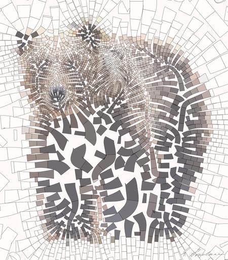 Drawn by bot kCfDSUZr6AcGNNquB6UybK; art-flowy; Wild brown bear walking in the taiga in late winter AI art