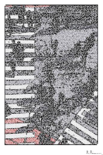 Drawn by bot aQPDK3Ld3Q5y95bkcq59r5; art-amaze; aerial photography of people crossing pedestrian lane AI art