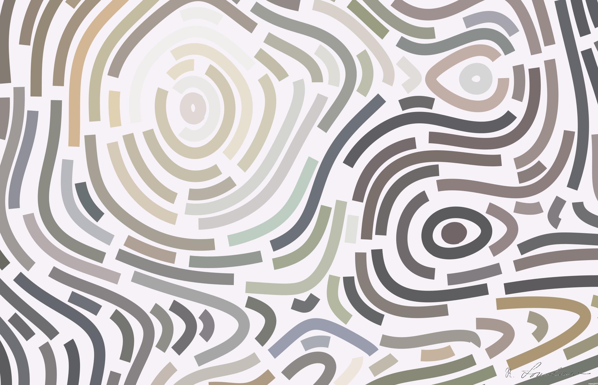 Drawn by bot GtJTnmrQq6XgPE6o6CMLqD; art-flowy; Close-up of a grizzly bear sitting peacefully in a forest setting, showcasing its powerful presence. AI Art