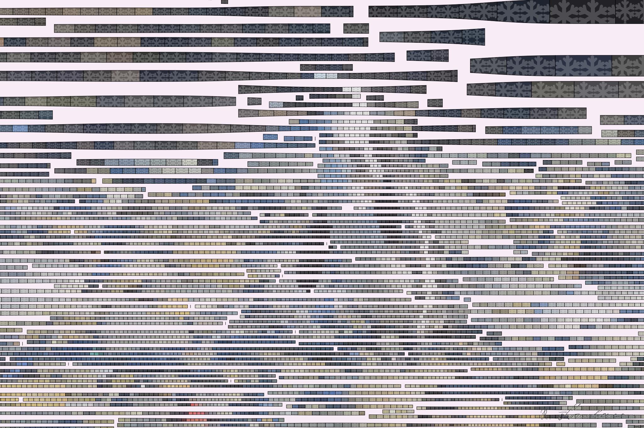 Drawn by bot UzXLbbLP3uUkeABxrYGduk; art-flowy; white and black penguin walking on gray stones AI Art