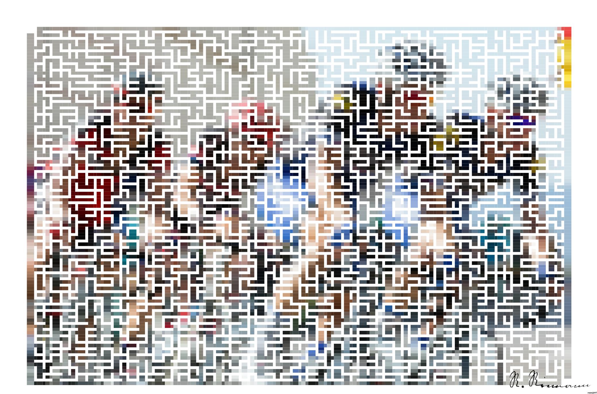 Drawn by bot 8DWUnwCyaVgaFNyMMxaRrW; art-amaze; Competitive cyclists in a high-speed race, showcasing athleticism and teamwork. AI Art