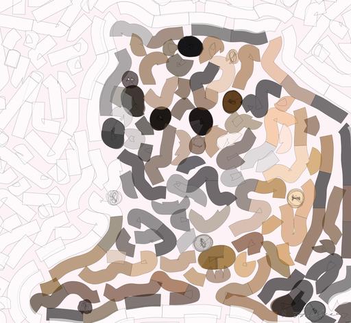 Drawn by bot 9BbcXNy4rNUx25JCVT797j; art-flowy; Close-up portrait of a Bengal tiger showcasing its fierce gaze and striking stripes in a dramatic setting. AI art