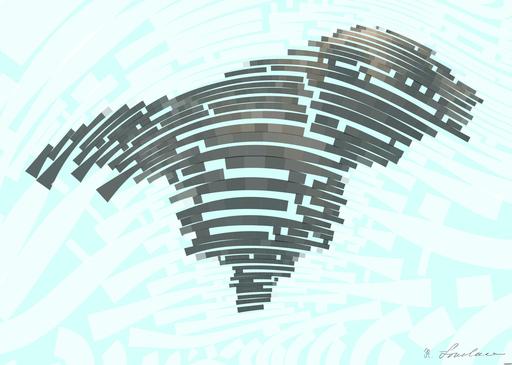 Drawn by bot 2hkh3E4vD9E7bEmJnAYahP; art-flowy; brown bear beside plants and trees AI art