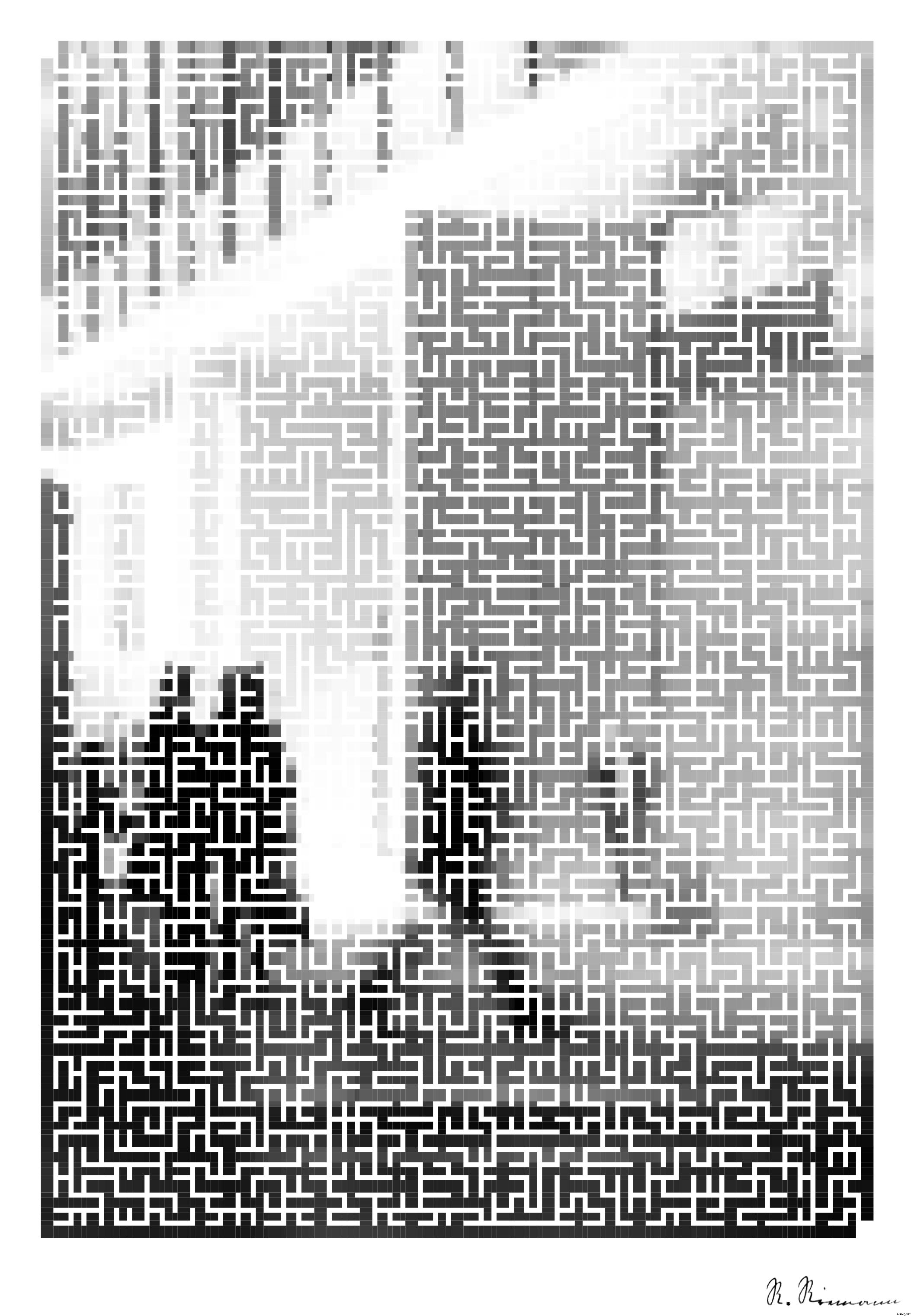 Drawn by bot AAUwdC5kibu7RE8QSywxc6; art-amaze; grayscale photo of people walking towards building AI Art