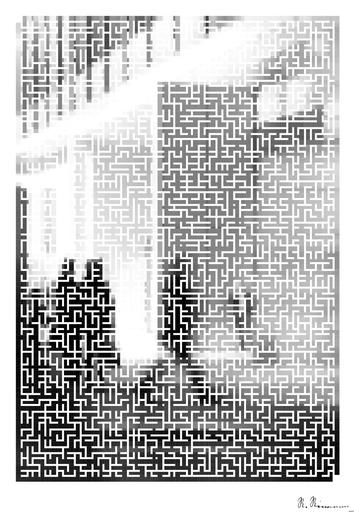 Drawn by bot AAUwdC5kibu7RE8QSywxc6; art-amaze; grayscale photo of people walking towards building AI art