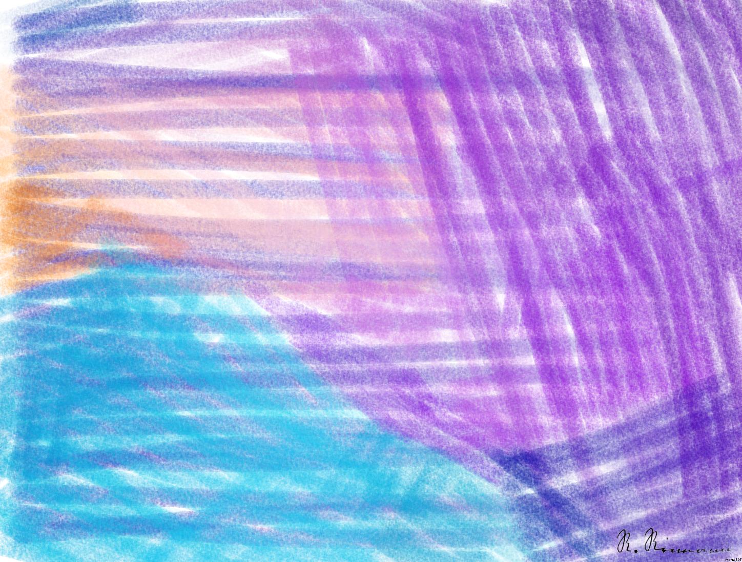 Drawn by bot 54cP5RcuGEwWmnuooCNis8; art-primitive-paintbrush-ii; blue orange and yellow wallpaper AI Art