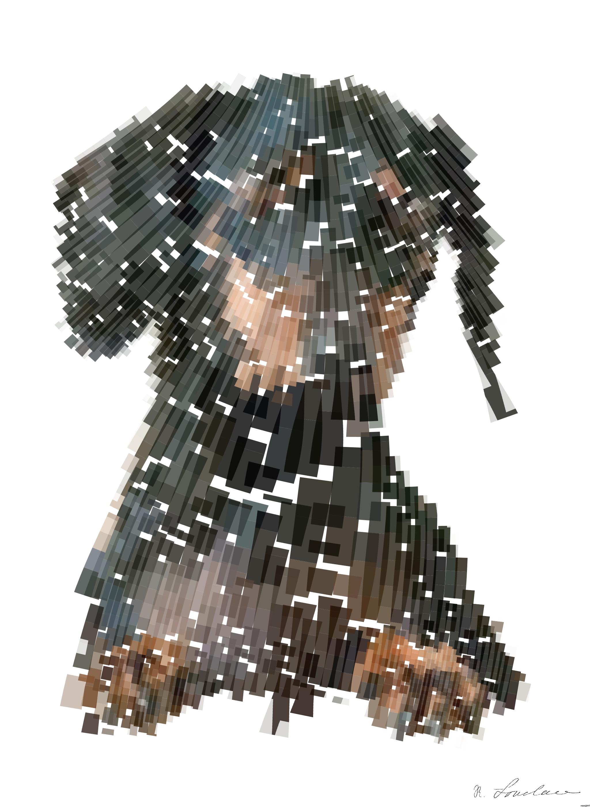 Drawn by bot 6NqCu6ateJPLi45uZNAaSF; art-flowy; black and brown Dachshund standing in box AI Art