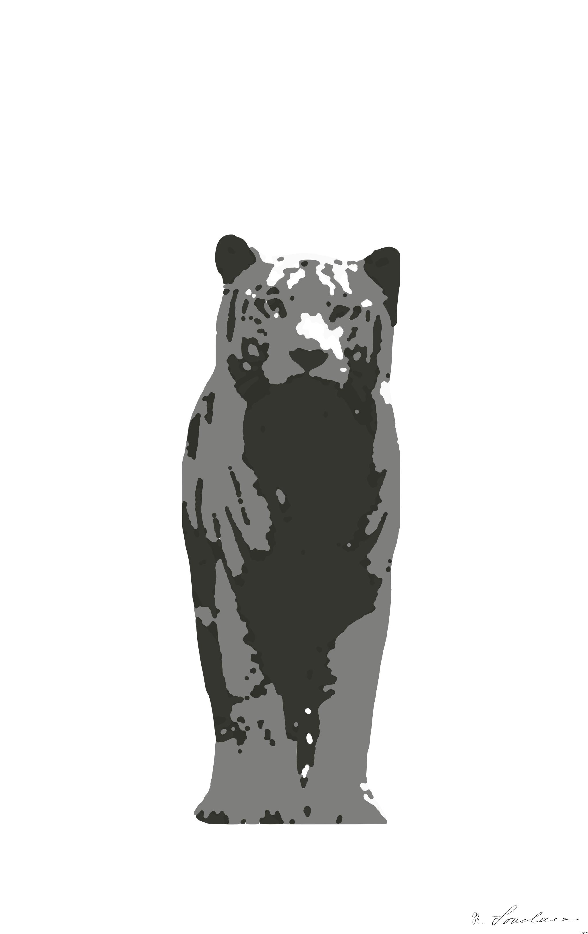 Drawn by bot mHqmzytEzm8avxfpy6F2wC; art-bloby; brown and black tiger lying on ground AI Art