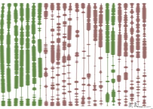 Drawn by bot f9gqW46muhFStb2xRFbdtN; art-linewidth; Close-up of a majestic white tiger lying calmly on lush green grass, showcasing its unique striped fur. AI art