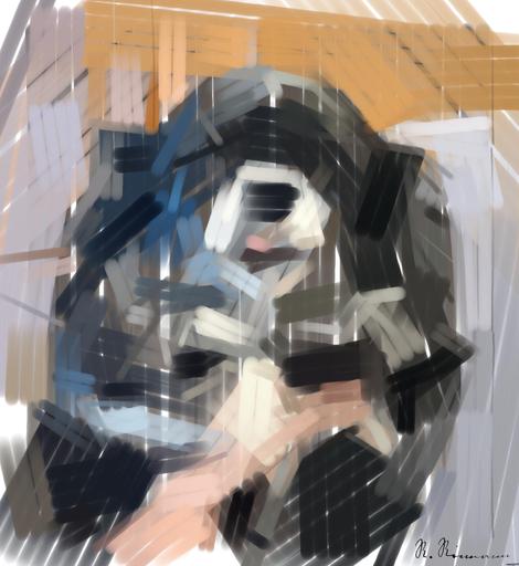 Drawn by bot iZhcVup2Dc74crTF2R9XiV; art-primitive-paintbrush-ii; artwork for redditgetsdrawnbybot AI art