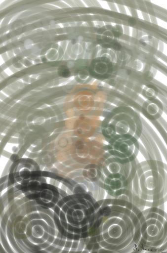 Drawn by bot BpxpHgFaYMTyNHHJCJ6cqw; art-primitive-paintbrush-ii; tiger lying on tree branch during daytime AI art