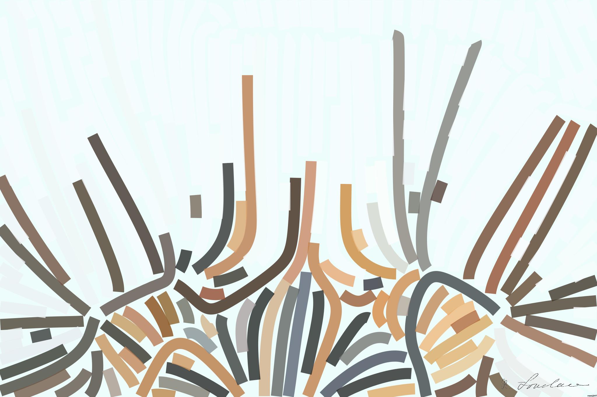 Drawn by bot a7DFpTrikLDpn4ca6Hmoy4; art-flowy; Adorable close-up of a brown dog's face with a curious expression and focus on its eyes and nose. AI Art