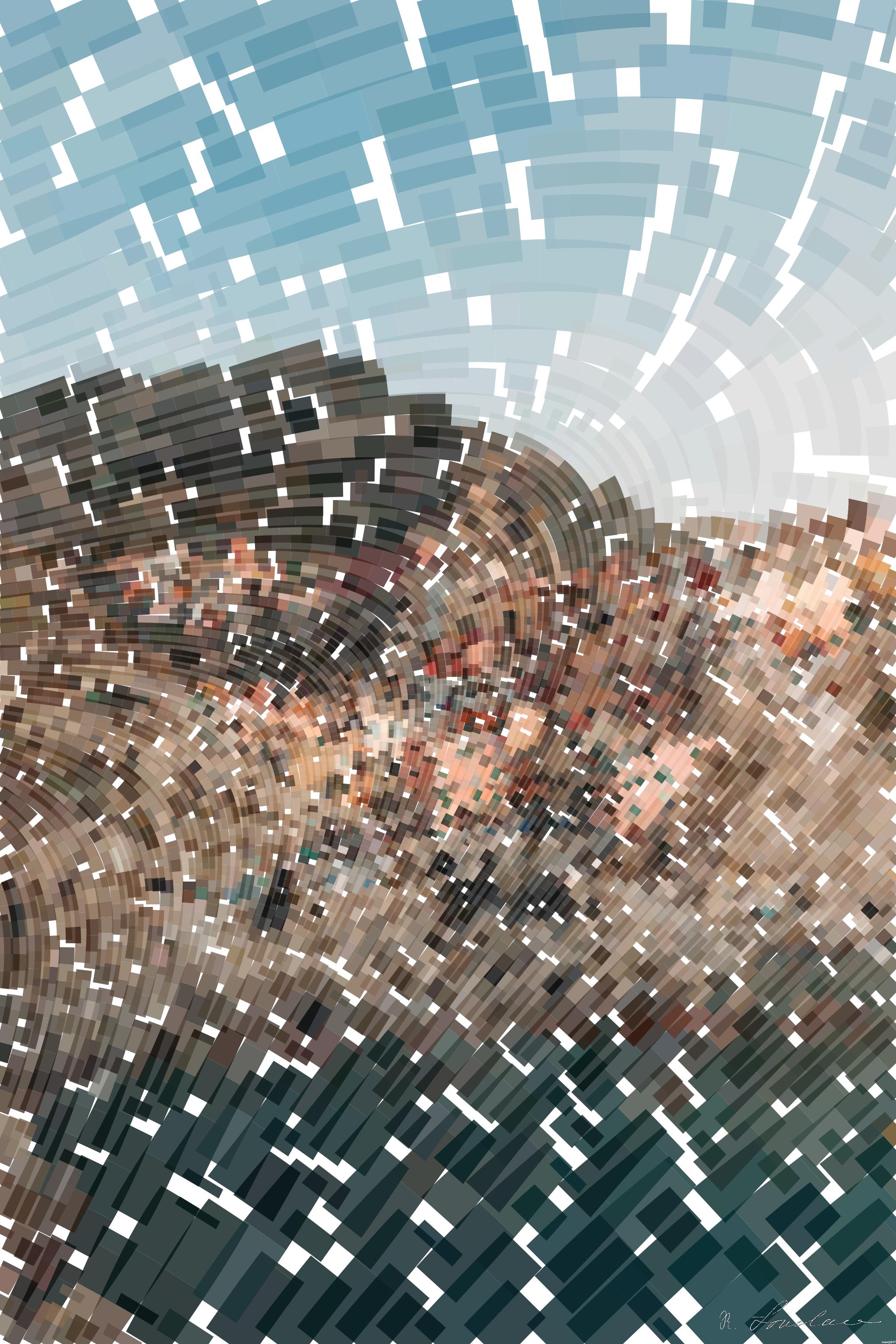 Drawn by bot nfdQueXSKxXwhgMcSYWJ9i; art-flowy; a small village on the shore of a body of water AI Art