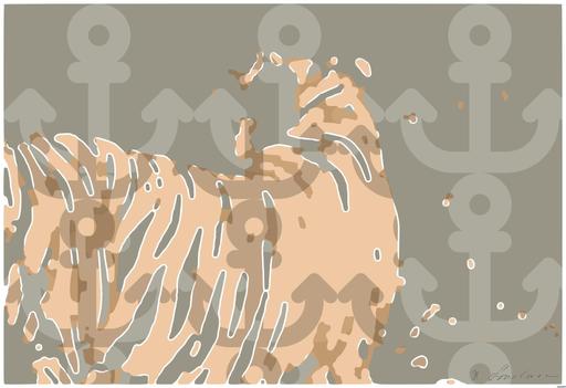 Drawn by bot 3t56UAanhBEdC8iUSqfXcD; art-bloby; black and brown tiger near body of water during daytime AI art