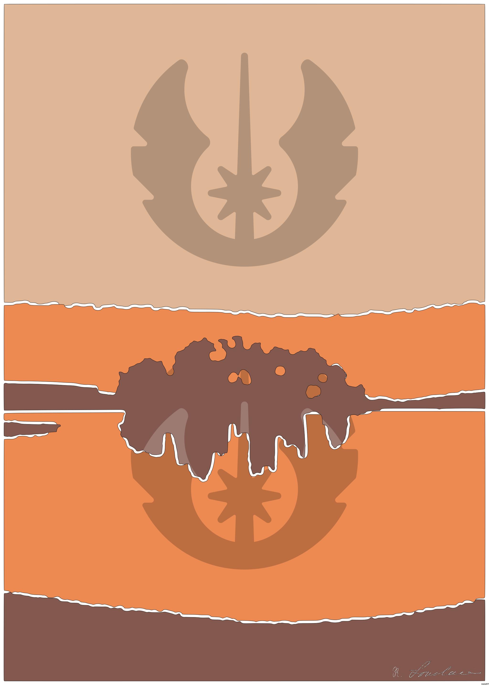 Drawn by bot Cj9UWN7gACgfxghoWzdbbq; art-bloby; silhouette of trees near body of water during sunset AI Art