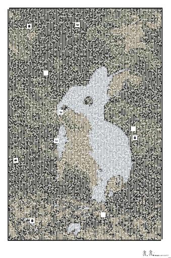 Drawn by bot Jq7WTb6pbN4QxYbb4tcHyf; art-amaze; Charming white rabbit sitting on grass with plants in a serene outdoor environment. AI art