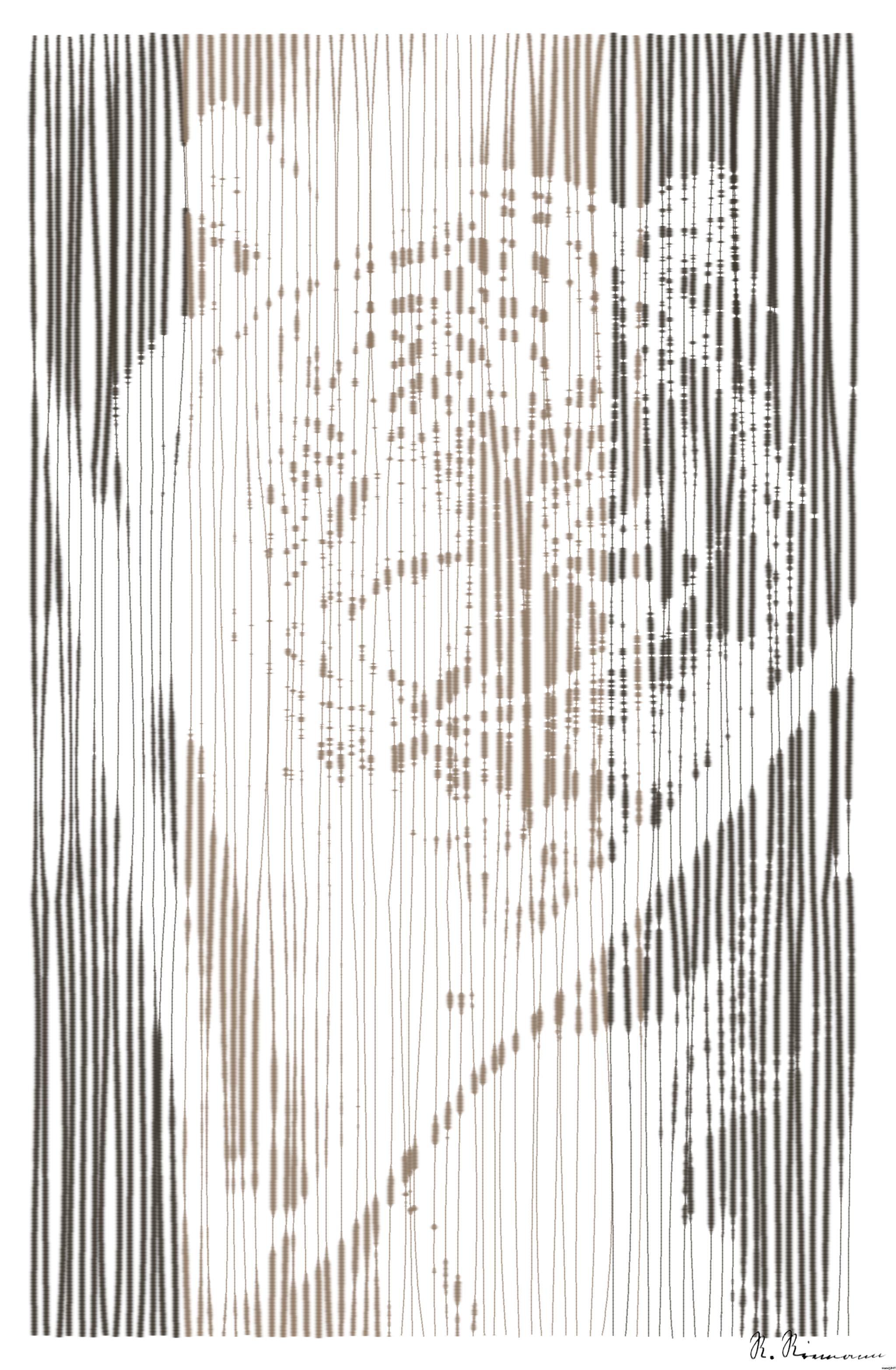 Drawn by bot RABWAFMaHVoBBm5j5ytJ3N; art-linewidth; Close-up portrait of a Bengal tiger showcasing its fierce and majestic presence. AI Art
